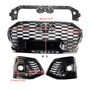 2021-2025 Audi Q5 SQ5 S-Line Grill & Fog Light Cover Gloss Black Generic