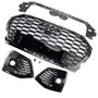 2021-2025 Audi Q5 SQ5 S-Line Grill & Fog Light Cover Gloss Black Generic