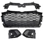 2021-2025 Audi Q5 SQ5 S-Line Grill & Fog Light Cover Gloss Black Generic