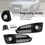 2015-2017 Audi A8 S8 2PCS Black Front Fog Grille Gloss Black Generic