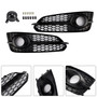 2015-2017 Audi A8 S8 2PCS Black Front Fog Grille Gloss Black Generic