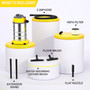 Wet Dry Vacuum Cleaner, 10 Gallon 3200w 8 Peak Stainless Steel Shop Vacuum Wet and Dry, with Filter and Attachments for House Garage Workshop Car