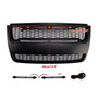 Black Front Upper Bumper Grill Grille Fit Ford Explorer 2006-2010 With Light