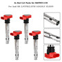 4x Red Coil Packs Set 06E905115E For Audi R8 2.0TFSI/2.0TSI A3/GOLF 5/LEON