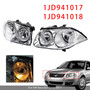 2006-2011 VW Bora GLI Left+Right Headlight Lamp 1JD941017 1JD941018 Black Generic