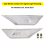 2016-2021 Honda Civic Side Marker Lamp Turn Signal Light Housing With light bulb Generic