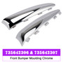 2015-2020 FIAT 500 (312) LOUNGE Left & Right Front Bumper Moulding Chrome 735642306 Generic