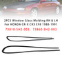 1988-1991 HONDA CR-X CRX EF8 2PCS Window Glass Molding RH & LH 73810-SH2-003 Generic