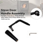 Threaded Door Handle Assembly for PelPro Stoves PP60 PP70 PP130 PP150 PPC90 TSC90, Quadra-Fire Stoves Outfitter-I/II, Pleasant Hearth Stoves PH35PS PH50CABPS PH50PS # SRV7093-024D