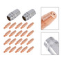 20 X Contact Tips 2 X Nozzle 186405 For Miller Spoolmate 100/185/3035 Spool Gun