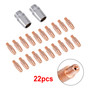 20 X Contact Tips 2 X Nozzle 186405 For Miller Spoolmate 100/185/3035 Spool Gun