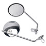 Classic Clamp On Universal Chrome Mirrors Cafe Racer Chopper Motorcycle Clamp-on Mirror