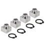 4X Snowmobile Trailer Insert Nut & Snap Ring Kit 04414 03400 For Triton Xt & Lt