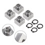4X Snowmobile Trailer Insert Nut & Snap Ring Kit 04414 03400 For Triton Xt & Lt