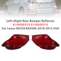 2010-2015 Lexus RX450h Base Sportdesign Left+Right Rear Bumper Reflector 814900E010 814800E010 Red Generic