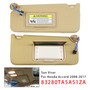 2008-2017 Honda Accord Pair Of Beige Sun Visor 83280TA5A51ZA Generic