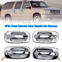 2001-2007 Chevrolet Silverado 1500 2500 3500 4PCs Front Exterior Door Handle Set Chrome 15745149 Generic