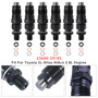 Toyota 3L Hilux Hiace 2.8L Engine 6Pcs Fuel Injector 23600-59105 Generic