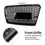 2012-2015 Audi A7/S7 RS7 Style Honeycomb Mesh Front Grille Black Generic