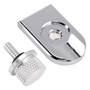 1996-2023 Touring Softail Dyna Sportster Model 1/4-20 Knurled Seat Bolt Screw with Plate Silver Generic