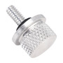 1996-2023 Touring Softail Dyna Sportster Model 1/4-20 Knurled Seat Bolt Screw Silver Generic