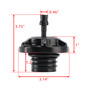 1996-up Touring and Softai Aluminum Gas Fuel Tank Cap with Vent Hose Black Generic