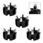 Yamaha Club Car Ezgo 2 Inch Golf Cart Wheel Spacers Kit With Lug Nuts Black Generic