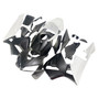2005-2006 Honda CBR600RR Amotopart Fairings Matte Black & White Honda Racing Customs Fairing