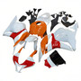 2009-2012 Honda CBR600RR Amotopart Fairings Orange & White Repsol Racing Customs Fairing