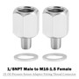 2x 1/8NPT Male to M16-1.5 Female Oil Pressure Sensor Adapter Fitting Thread Connector