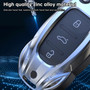 VW Polo Skoda Leather Alloy Zinc Car Key Silvery Case Cover Generic