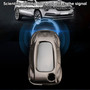 VW Polo Skoda Leather Alloy Zinc Car Key Gray Case Cover Generic