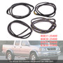 1998-2005 Nissan D22 Frontier 4Dr Double Cab 4PCS Front Rear Door Rubber Seal Weatherstrip 80831-2S400 Generic