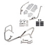 2022-2025 HONDA ADV350 Upper + Lower Engine Guard Frame Crash Bar Kit Silver Generic