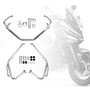2025 Honda X-Adv 750 Upper + Lower Engine Guard Frame Crash Bar Kit Silver Generic