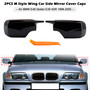 2001-2005 BMW 3 Series E46 Hatchback 2PCS M Style Wing Car Side Mirror Cover Caps Black Generic