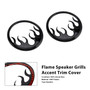 2014-2022 Harley Trike Tri Glide Ultra Flame Speaker Grills Accent Trim Cover Black Generic