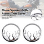 2014-2022 Harley Touring Electra Glide Flame Speaker Grills Accent Trim Cover Chrome Generic