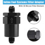AN6 Black Inline Fuel Systems Filter Adapter With 30 Micron Filter Element