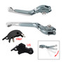 2024-2025 YAMAHA XSR900 XSR900GP Adjustable Folding Extendable Levers Silver Generic