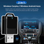 2 in 1 Wireless Apple Carplay Android Auto Adapter USB Car Dongle Connect Box B