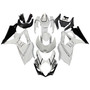 2007-2008 Suzuki GSXR 1000 Amotopart Fairings White Black Alstare Racing Customs Fairing