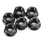 CNC Aluminum Rear Sprocket Carrrier Flange Nuts Set M10x1.25 Black