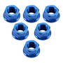 CNC Aluminum Rear Sprocket Carrrier Flange Nuts Set M10x1.5mm Blue
