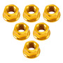 CNC Aluminum Rear Sprocket Carrrier Flange Nuts Set M10x1.5mm Gold