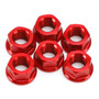CNC Aluminum Rear Sprocket Carrrier Flange Nuts Set M10x1.5mm Red