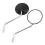 Universal Round Mirrors for Scooter Moped 8mm Clockwise with Chrome Stem