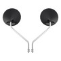 Universal Round Mirrors for Scooter Moped 8mm Clockwise with Chrome Stem
