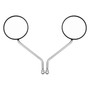 Universal Round Mirrors for Scooter Moped 8mm Clockwise with Chrome Stem
