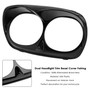 1998-2013 Harley Davidson Road Glide Dual Headlight Trim Bezel Cover Fairing Black Generic